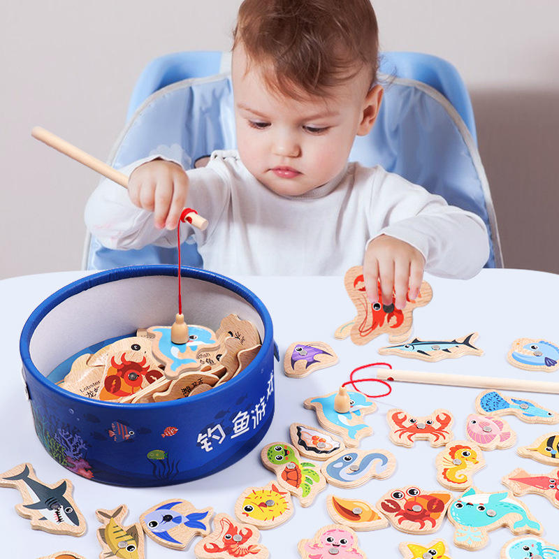 Fishing Equipment For Kids - Ahşap Manyetik Balıkçılık Oyuncakları Çocuklar için