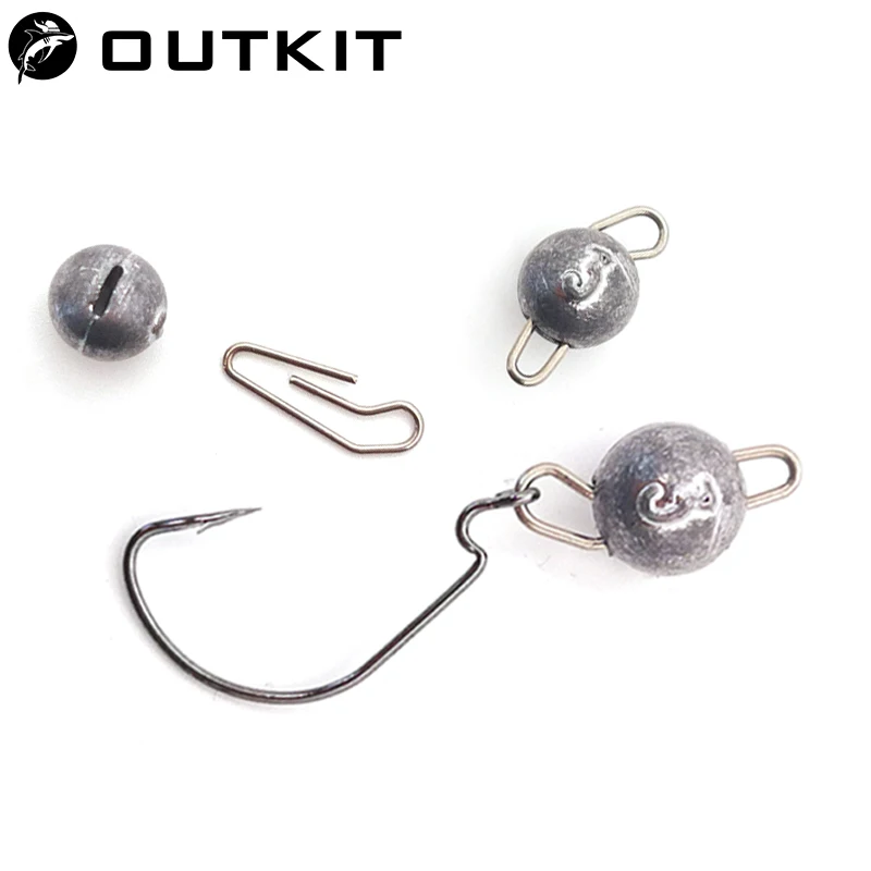 Fishing Equipment Lures - OUTKIT 10 adet/grup Kurşun Kafa Platin