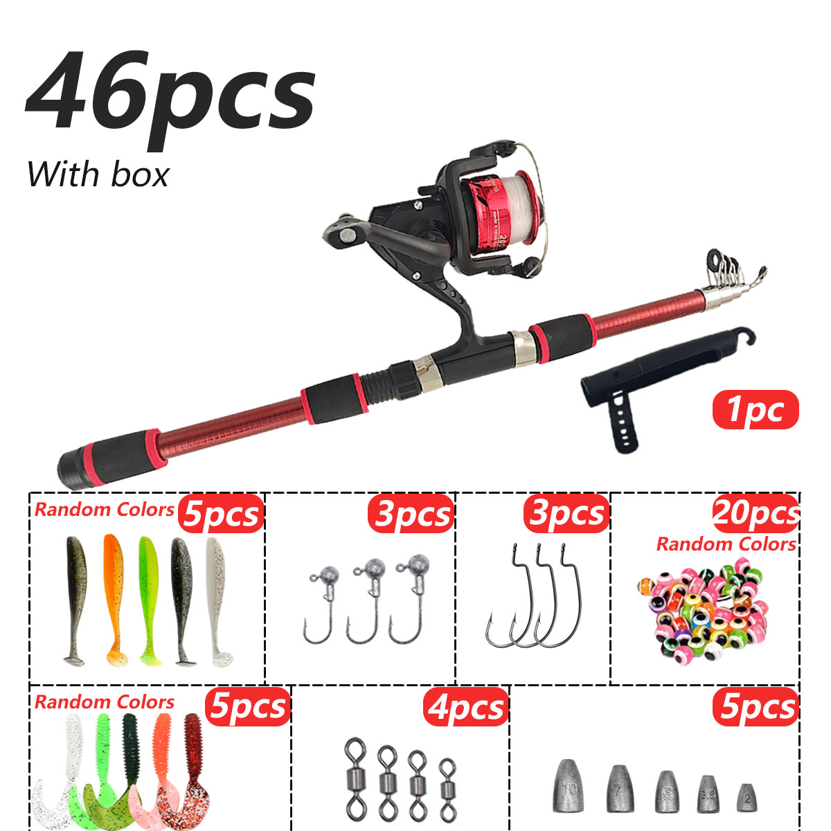 46 Parça Teleskopik Olta Kamış - Fishing Equipment For Kids incelemesi ve fiyatı