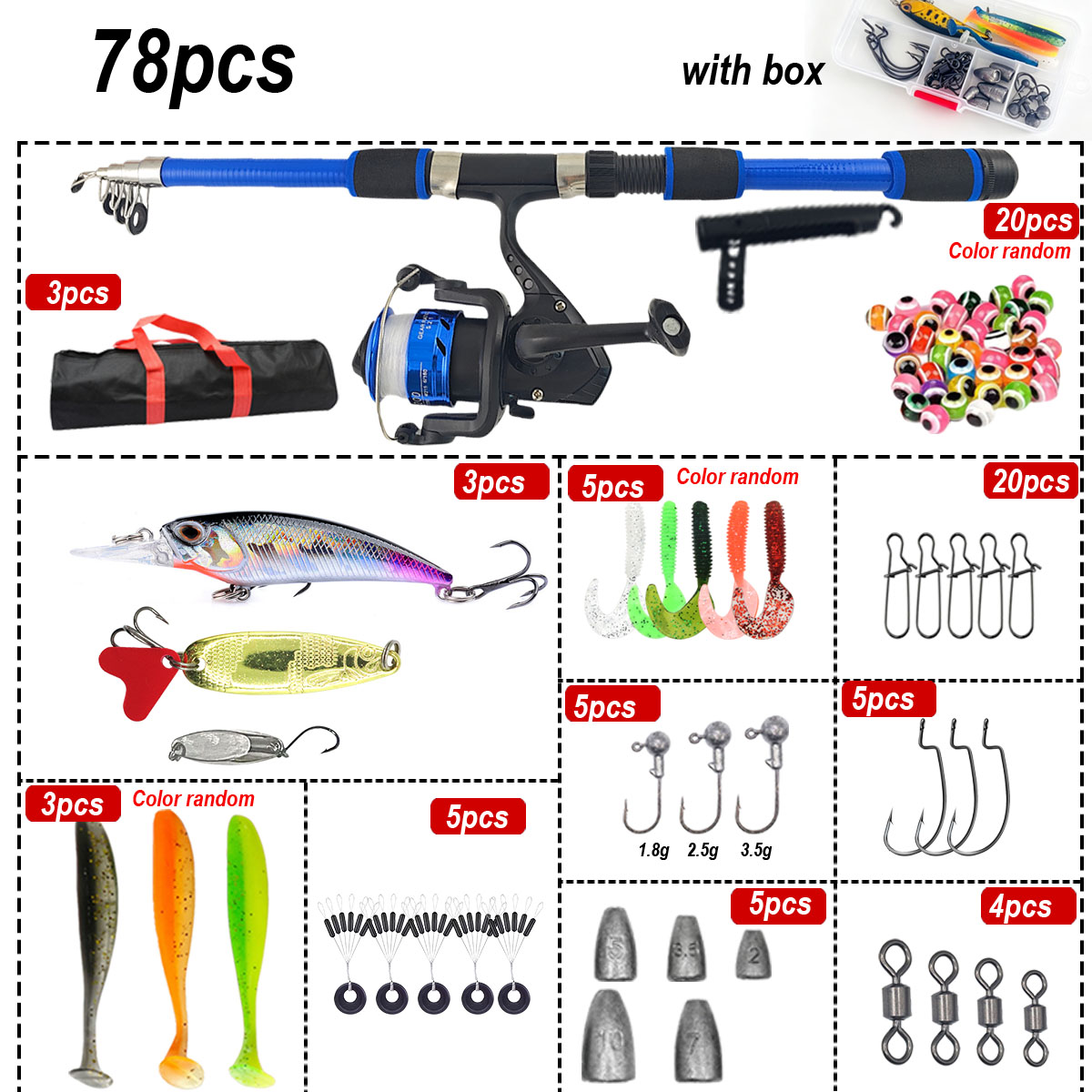 46 Parça Teleskopik Olta Kamış - Fishing Equipment For Kids incelemesi ve fiyatı